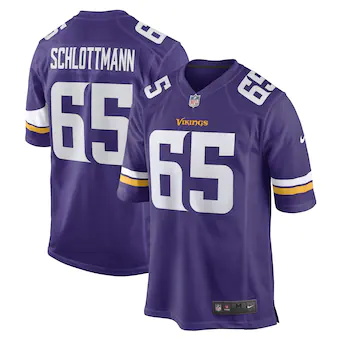 mens nike austin schlottmann purple minnesota vikings game 